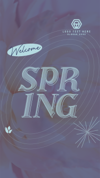 Floral Welcome Spring Facebook Story Design