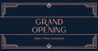 Grand Opening Art Deco Facebook Ad Design