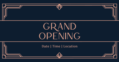 Grand Opening Art Deco Facebook ad Image Preview