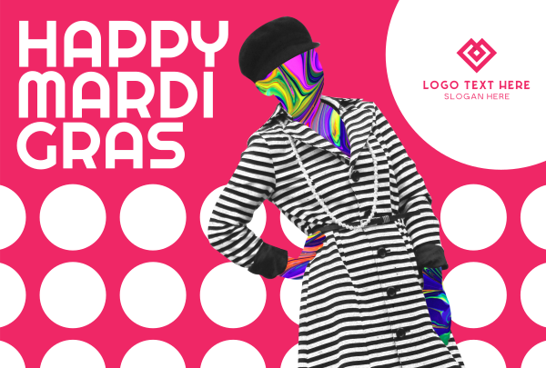 Mardi Gras Circles Pinterest Cover Design