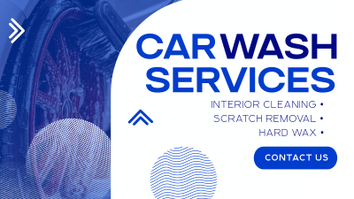 Minimal Car Wash Service Facebook event cover Image Preview