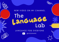 Language Education Channel Postcard Design