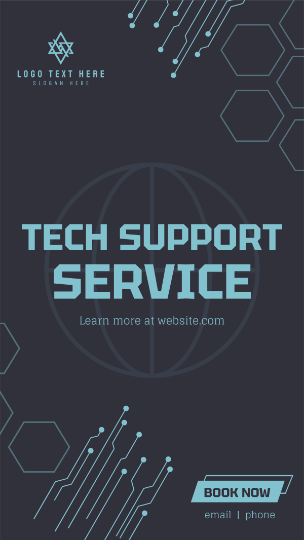 Tech Support Instagram Story Design Image Preview
