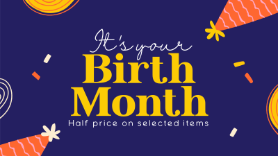 Birthday Month Promo Facebook event cover Image Preview