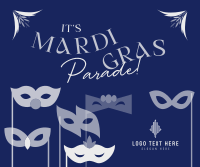 Mardi Gras Masks Facebook Post Design
