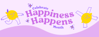 Celebrate Happiness Month Facebook Cover Design