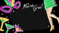 Mardi Gras Flapper Zoom background Image Preview