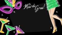 Mardi Gras Flapper Zoom Background Image Preview