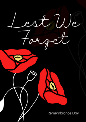 Remembrance Poppies Flyer Image Preview