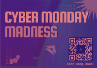 Cyber Monday Madness Postcard Design