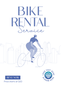 Biking in The City Poster Design