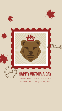 Victoria Day Bear Stamp Facebook Story Design