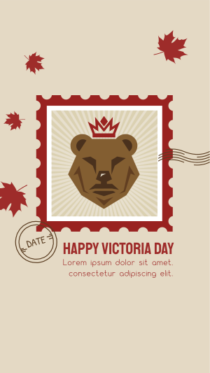 Victoria Day Bear Stamp Facebook story Image Preview