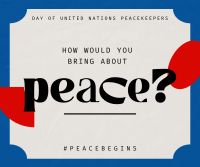 Contemporary United Nations Peacekeepers Facebook Post Design