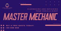 Abstract Professional Motor Mechanic Facebook Ad Design
