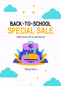 Quirky School Bag Poster Image Preview