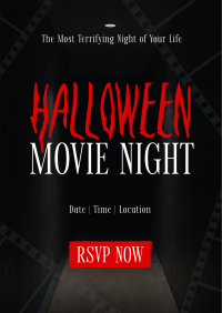 Halloween Movie Night Flyer Design