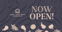 Now Open Vegan Restaurant Facebook ad Image Preview