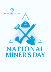 Miner's Day Badge Flyer Design