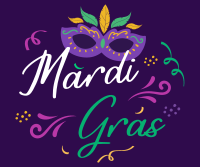 Let's Celebrate Mardi Gras Facebook Post Design