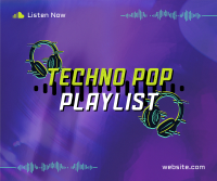 Techno Pop Music Facebook post Image Preview