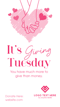 Giving Tuesday Hand TikTok video Image Preview