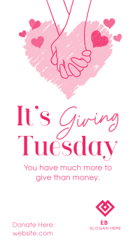 Giving Tuesday Hand TikTok Video Image Preview