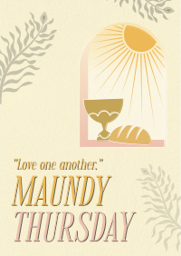 Holy Thursday Bread & Wine Flyer Design