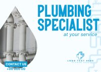 Plumbing Specialist Postcard Design