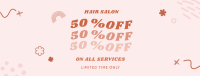 Discount on Salon Services Facebook Cover Image Preview