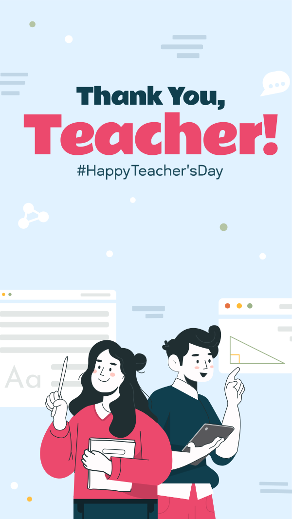 Thank You Teacher Instagram Story Design Image Preview