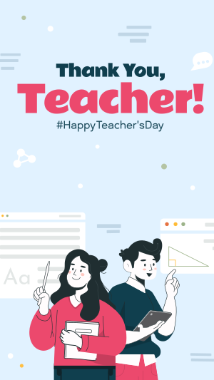 Thank You Teacher Instagram story Image Preview
