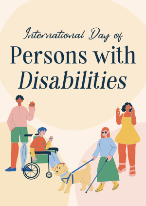 Simple Disability Day Poster Image Preview