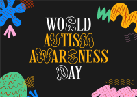 Quirky Autism Awareness Postcard Image Preview