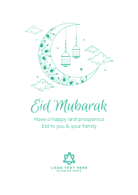 Magical Moon Eid Mubarak Poster Image Preview
