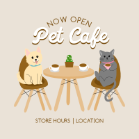 Pet Cafe Opening Instagram Post Design