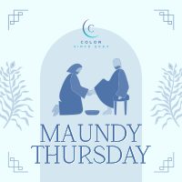 Maundy Thursday Washing of Feet Instagram Post Design