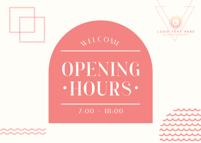 New Opening Hours Postcard Image Preview