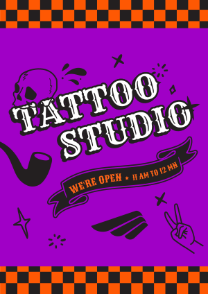 Checkerboard Tattoo Studio Flyer Image Preview