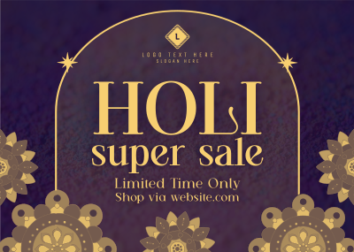 Holi Sale Patterns Postcard Image Preview