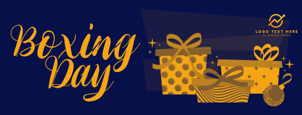 Boxing Day Presents Facebook Cover Design Image Preview
