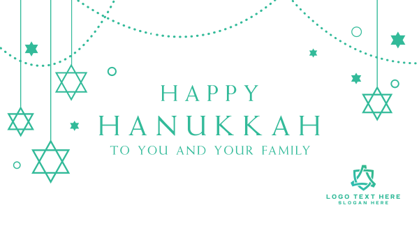 Hanukkah & Stars Facebook Event Cover Design Image Preview