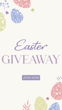 Easter Egg Giveaway Facebook Story Design