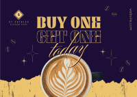 Coffee Shop Deals Postcard Design