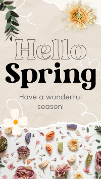 Hello Spring Facebook story Image Preview