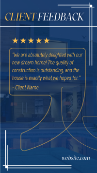 Client Testimonial Construction Facebook story Image Preview
