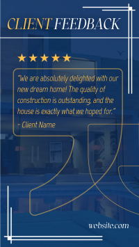 Client Testimonial Construction Facebook Story Image Preview