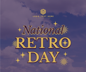 National Retro Day Clouds Facebook post Image Preview