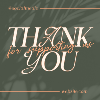 Minimalistic Thank You Instagram Post Design