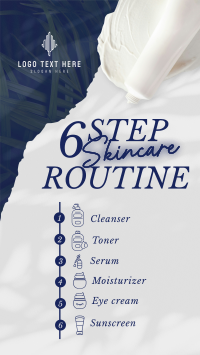 6-Step Skincare Routine Facebook Story Design